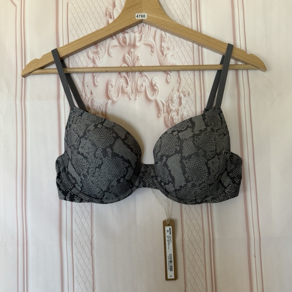 Skims Fits Everybody T-Shirt Bra Shadow Snake Print  Size 34C NWT